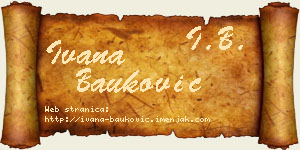 Ivana Bauković vizit kartica